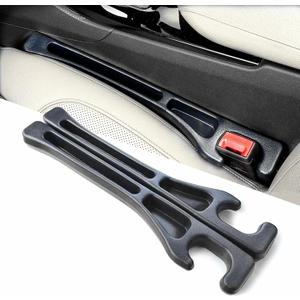 2 Pack Car Seat Gap Filler Stopper/Catcher, No-Drop Seat Guard Insert Between Seat and Console Black Car Accessories Auto Crevice Blocker Pad Plug Seat Gap Guard YMT-A02