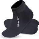 XUKER Neoprene Socks, 3mm Beach Volleyball Sand Soccer Water Wetsuit Socks for Diving Snorkeling Kayaking Paddling (Large, Black)