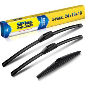 5 PLUS 24"+18"+10" Windshield Wipers Replacement for Toyota Corolla Cross 2024 2023 2022 /Jeep Compass 2022-2018 Wiper Blades,Windshield Wiper Blades Original Equipment Replacement (Pack of 3)