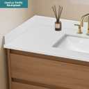 36 Inch Backsplash in Pure White, Quartz Backsplash for Bathroom Vanity Sink Top, 36 in. W x 4 in. H Universal Bathroom Vanity Backsplashes, 36x4 Inches