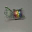 HUIHUANG Rainbow Stripe Sheer Wired Ribbon 2.5 inch Multi-Colored Stripes Wire Edge Ribbon for Gift Wrapping, Bows Making, Wreath, Crafts, Birthday, Pride Party Decor - 10 Yards