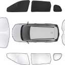 8pcs Car Window Shades for Nissan Rogue 2014-2020 Accessories,Windshield Side Rear Full Sunshade,Sun Visor UV Blocking, Privacy Protection for Camping Outdoor(Not Sport&2021 3rd Gen.T33)