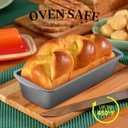 Tiawudi Extra Large Bread Pan, 13" x 5" Long Loaf Pan, Nonstick Baking Pan, Rectangular Loaf Tin, Set of 2 (Gray)