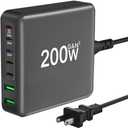 200W USB C Charger, 7-Port Desktop USB C Charging Station, 65W Laptop Charger Compatible with MacBook Pro/Air,iPhone 16/15/14/Mini/Pro/13Pro Max/12