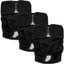 Washable Female Dog Diapers 3 Pack Premium Reusable Diapers for Dog in Heat - Highly Absorbent for Untrained Puppies, Dogs in Heat, Doggie Menstrual and Incontinence L - D