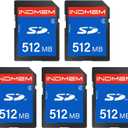 512MB SD Card (5 Pack), SDHC Flash Memory Cards UHS-I U1 Class 4 High-Speed Full HD Video Compatible with Digital Point-and-Shoot Cameras, HD Camcorders, DSLR and PC