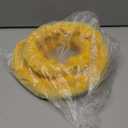 3 lbs Soft Weighted Hoop for Adults -Fold Gentle Fat Burning and Waist Toning, Pinch-Proof Design,Soft Material Won't Irritate Skin Perfect for Home/Travel/Postpartum Recovery (Dark Yellow)