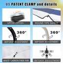 Chair Umbrella with Clamp,46 inches UPF 50+ Clip on Parasol for Patio,Beach Chairs,Strollers,Wheelchairs,Golf Carts