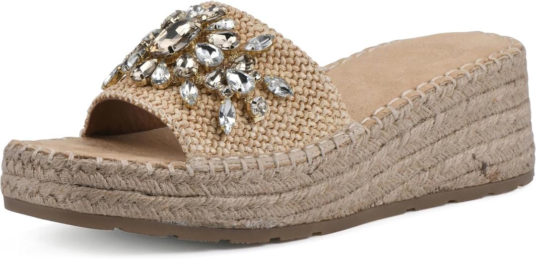 WHITE MOUNTAIN Women's Stitch Heeled Sandal (11, Natural)