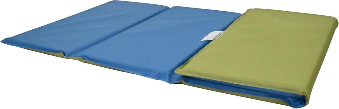 Children's Factory Nap Mats, 1 inch Thick Toddler Sleeping Mats for Preschools and Daycares, Comfortable and Soft 4 Section Folding Nap Pad