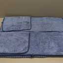 6-Piece Bath Towel Set(30"x60"), 2 Large Bath Towel Sheets, 2 Hand Towels and 2 Washcloths - Highly Absorbent Quick Dry Microfiber,Ultra Soft Towel Set for Bathroom (Blue)