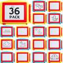 Tinlade 36 Pack Mini Magnetic Drawing Board for Kids, Small Erasable Sketch, Writing Pad Bulk Painting Toy Birthday Party Favor Christmas Gift Goodie Bag Stuffer for Boy Girl (Classic Color, Cute)