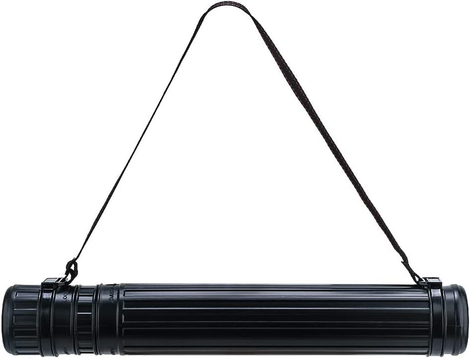 TRANSON Small Poster Tube Storage 17 to 27 Extendable for Documents Blueprints Artworks Scrolls (1 Pack-Black)