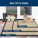Smiry Front Door Mat Outside Entrance, Heavy Duty Outdoor Indoor Natural Rubber Doormat, Non Slip, Trap Dirt and Moisture, Easy Clean, Low Profile Patio Porch Entryway Mat, 71x23, Beige
