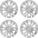 Golf Cart Hubcaps 8 inch, Universal Wheel Covers Hub Caps for Club Car, EZGo, Yamaha Golf Buggies Size 8" (Set of 4 Silver)