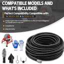 87597 C-45IW Inner 1/2" X 75' 45IW Solid Core Clean Snake Cable for RIDGID
K-3800 & K-400 Drum Machines, Heavy Duty Plumbing Auger Sewer Snake for 2"–4" Lines, 87597 1/2-Inch x 75-Feet C-45IW Solid Co