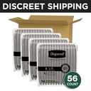 Depend Night Defense Adult Incontinence Underwear for Men, Disposable, Overnight, Large, Grey, 56 Count (4 Packs of 14), Packaging May Vary