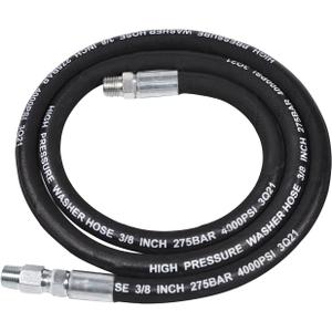 YAMATIC Pressure Washer Whip Hose with Swivel Steel Connector, 3/8" Jumper Hoses 5FT For Hose Reel and Power Washer, 4000 PSI