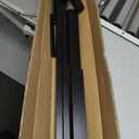 A - Frame Wooden Display Easel - Adjustable Lyre Beechwood Studio Easel Stand Holding Canvas Up to 90", Inclinable Artist Floor Painting Easel for Artwork Painting, Black, 25 Inches X 25 Inches X 61 Inches