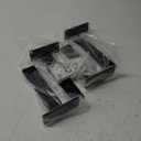 BATODA - 8" Floating Shelf Bracket (4 pcs) – Black Metal L Brackets - Hidden Brackets for Floating Wood Shelves - Blind Shelf Support - Shelving Mounting Hardware Included (Pack 4)