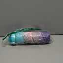 32oz Insulated Water Bottle with handle BPA Free, 316 Stainless Steel Water Bottles 1000ml with Time Marker Double Walled, 1000ml Metal Water Flask Jug for Hiking, Biking, Running (GREEN PINK PURPLE)