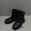 Men's Military Tactical Combat Boots Side Zipper Work Motorcycle Boots 8 inch (11, Black)