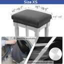 BUYUE 4 pcs Vanity Stool Bench Covers, Luxury Crease-Resistant Jacquard Fabric Saddle Bar Stool Slipcovers Stretch Washable, (Rectangle, 4 Counts, Gray)
