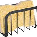 HLOOL Sponge Holder for Kitchen Sink with Suction Cups, Kitchen Sponge Holder,Sink Caddy(Black)