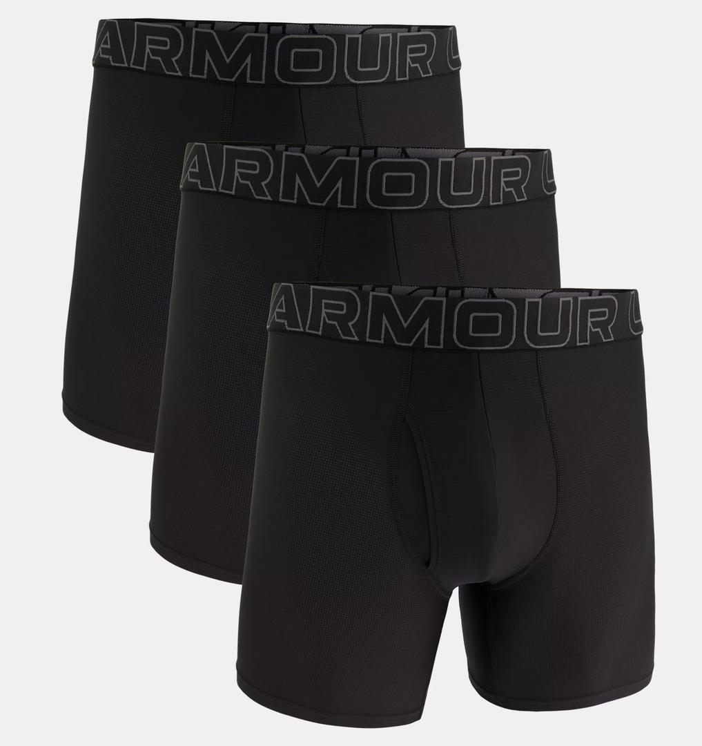 Under Armour Men's Multi-Pack Performance Tech Mesh Boxerjock Brief, 6" Inseam, All-Day Comfort (Large) 3 Pack