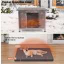 GUTINNEEN Dog House Insulated for Small Dogs Outdoor Cat House Feral Cat Shelter with Thermal Liner, Size: 23.6"L Grey Insulated