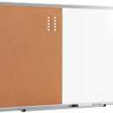 Amazon Basics Combo Magnetic Whiteboard Dry Erase Board/Cork Board, White/Yellow, 36" x 24"