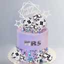 33Pcs Disco Ball Cake Toppers Silver Disco Balls Cake Decorations with Mirror Balls Happy Birthday Cake Topper and Star Cake Toppers for 70s 80s Disco Music Dance Themed Party Decorations Supplies, 5.9 Inches X 1.57 Inches