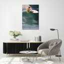 8 x 90s Blue Ocean Surf Poster Summer Beach Wall Art Coastal Surfer Men Water Extreme Sports Trendy Canvas Prints Painting for Home Living Room Bedroom Dorm Apartment Decor 8x12inch Unframed