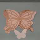 Geyee 12 Pcs 3D Large Butterfly Party Decoration Paper Stickers in 2 Different Size Butterfly Wall Mural Set for Birthday Baby Shower Nursery Bedroom Wedding(Champagne)