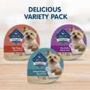 Blue Buffalo Delights Natural Adult Small Breed Wet Dog Food Cups, Pate Style, Chicken, Top Sirloin, and Filet Mignon 3.5-oz (24 Pack- 8 of Each Flavor) (EXP 01/22/27)