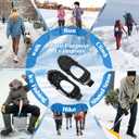 Ice Snow Traction Cleats Crampons, 28 Teeth Snow Spikes for Shoes and Boots, Rubber Anti Slip Ice Snow Grippers, Ice Cleats for Walking On Snow and Ice, Hiking, Climbing (M(Men:5.5-7/Women:7-8.5))