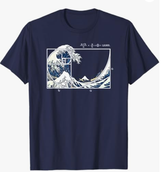 The Great Fibonacci Wave T-Shirt, Size S