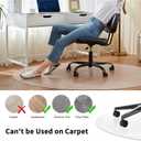 WASJOYE Office Chair Mat for Hard Floor, 36" Round Transparent Hard Floor Protector Cover Home Floor Mat for Computer Desk Rolling Chair