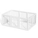 LoveTail Dog Playpen,Clear Dog Pen, Acrylic Dog Pen，Easy to Install and Remove Dog Play Pen and Kennel Playpen, Suitable for Dogs, Cats,Dog Playpen Indoor (White, 23.6 inch Height, 10 Panels)