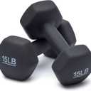 Amazon Basics Neoprene Dumbbell Hand Weights for Exercise and Muscle Toning
