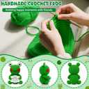 2 x JoycuFF Best Friend Friendship Gifts for Women Mini Funny Frog Birthday Gifts for Women Friendship Gift Positive Crochet Animal Emotional Support Handmade Crochet Frog
