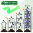 Fabulas Garden Obelisk Trellis for Climbing Plants Outdoor, 6 Ft Rustproof Plastic Coated Metal Vine Plant Trellis Support for Pots, Wisteria, Morning Glory, Clematis, Jasmine, Rose, Tomato, 2 Pack