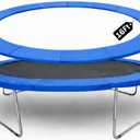 16ft Trampoline Pad Replacement, Round Trampoline Spring Cover Replacement No Hole Trampoline Pole Pad Waterproof UV Resistant Safety Pad (Blue)