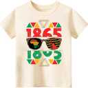 Juneteenth Shirt Kids  Toddler Juneteenth Shirt for Boys & Girls, 2T-8T, Short-Sleeve Celebration Tee (Yellow, S)