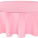 Premium Round Tablecloth 78 Inch Pink Round Table Covers Bulk Washable Polyester Fabric Round Table Clothes for Wedding Party Reception Banquet Buffet Restaurant, Size 36x78"