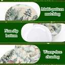 8 Pcs Christmas Melamine Salad Plates Winter Melamine Dessert Plates Assorted Designs Christmas Dishes Dinnerware Set for Xmas Birthday Party Gift Appetizer(Elk,Green,10 Inch)