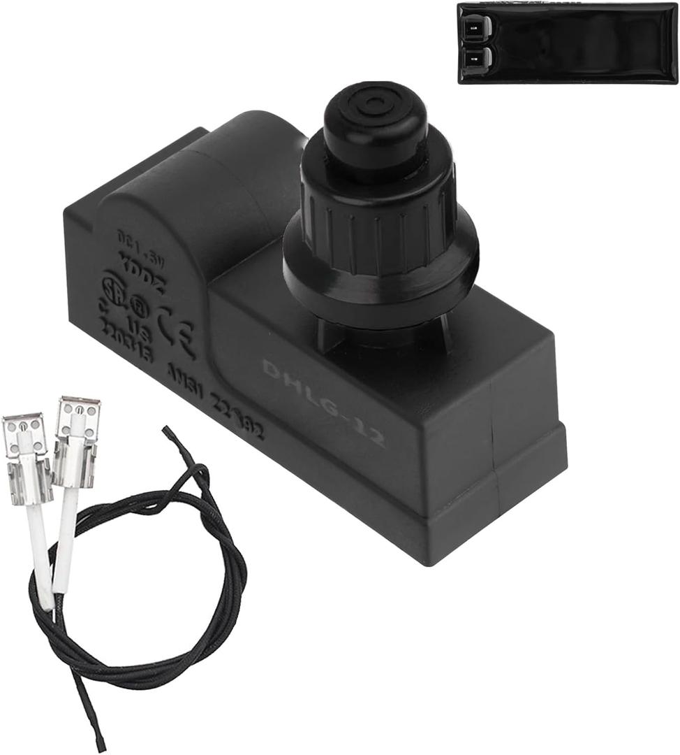 DHLG-12 Grill Igniters for Charbroil Ignitor Replacement Kit, 2 Outlets AAA Battery Push Button Electronic Ignition Module with Wires Grill Ignitor for Charbroil Grill Igniter Replacement