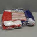 3 Pcs 12 ft Skeleton Accessories 4th of July Skeleton Hat, Vest, USA Banner Outfit Set Giant Sized Skeleton Costume Clothing for Patriotic Garden Lawn Outdoor Decor