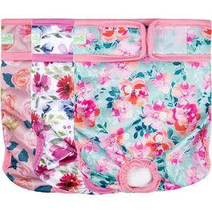wegreeco Washable Female Dog Diapers Highly Absorbent Reusable Diapers for Dog in Heat Period, 3 Pack (Ink Painting, XX-Large)