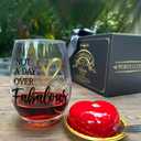 Not A Day Over Fabulous Wine Glass, Happy Birthday Gift for Women Sister Wife Friend Boss Mom Aunt BFF Female, Mothers Day Gift, Novelty Christmas Gift for Best Friend, Sister, Coworkers, Families